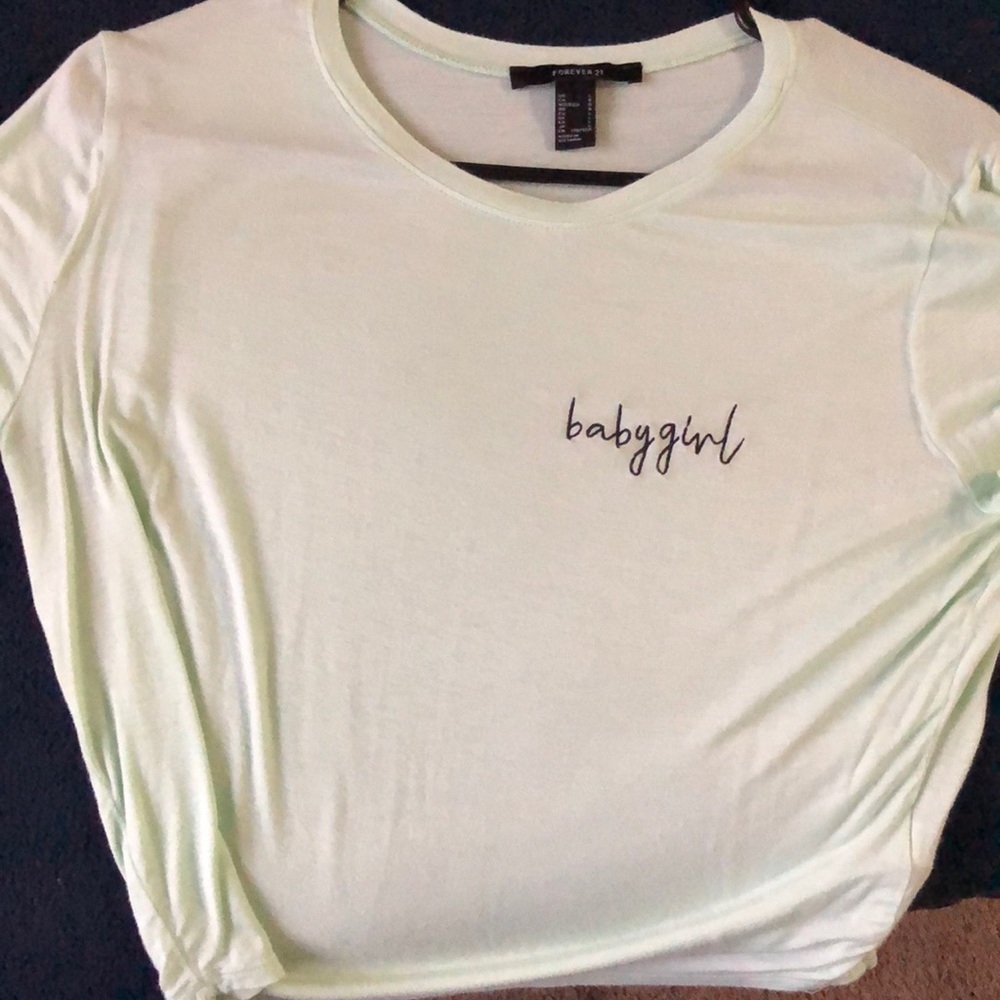 Mint green top